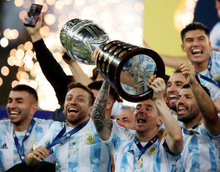 Lionel Messi has finally won his first international trophy.